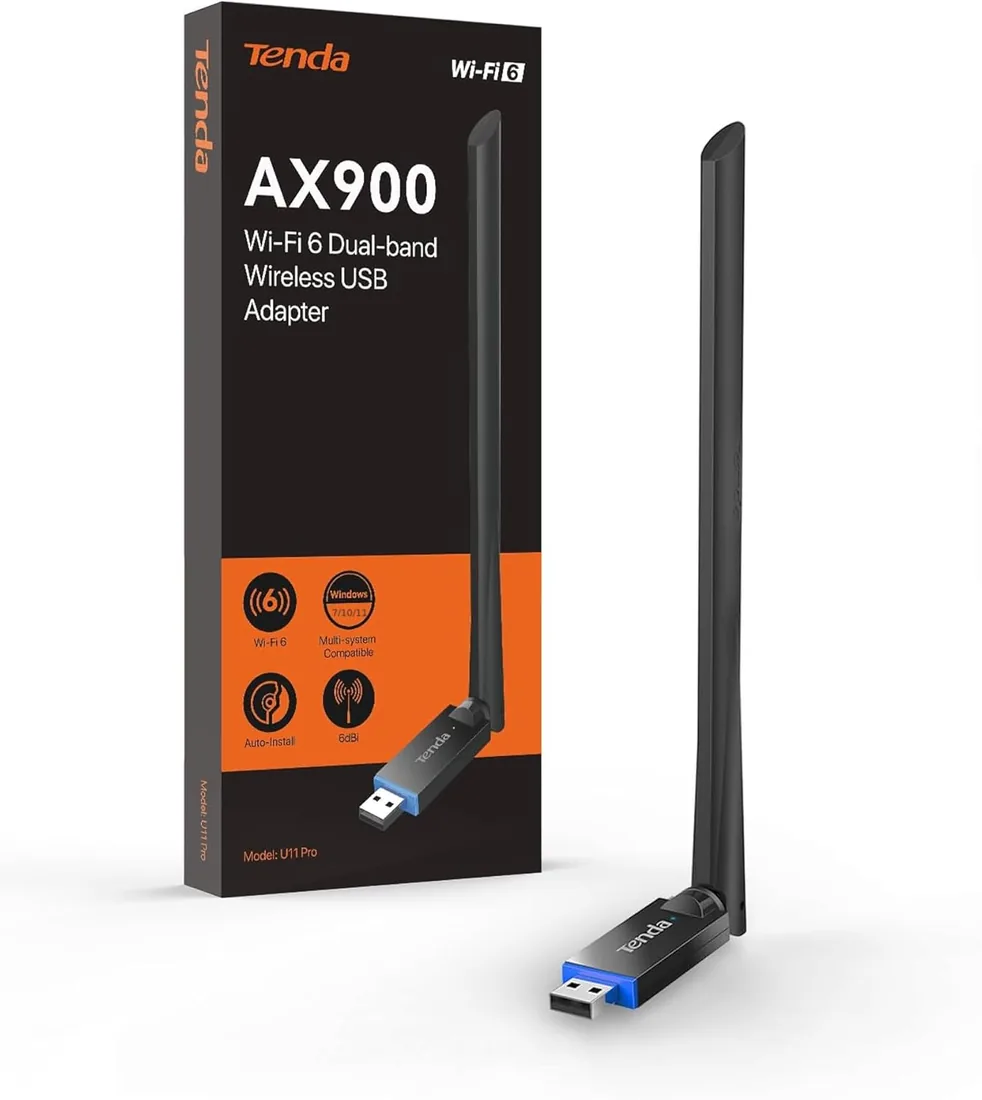 Tenda AX900 Adaptador USB WiFi para PC, Doble Banda 2.4G/5GHz, Antena WiFi 6dBi, Soft-Ap, MU-MIMO, WPA2, Windows 7/10/11, U11 Pro foto 3