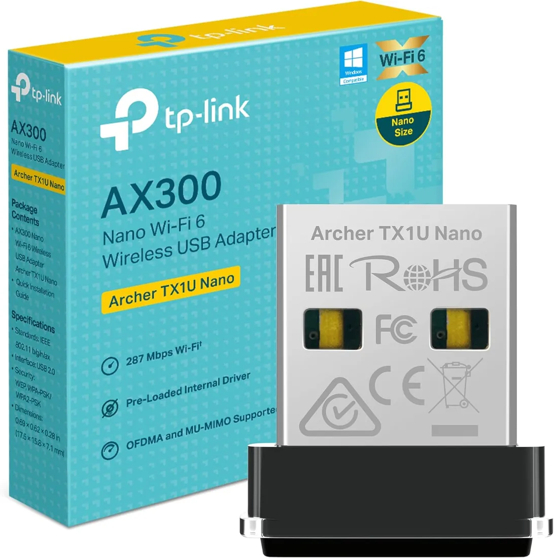 TP-Link Archer TX1U Nano - Adaptador WiFi USB, AX300, 300 Mbps, WiFi 6 | Actualiza tu PC con WiFi 6. Instalación Plug & Play. Conexión Estable. Compatible con Windows y macOS. foto 3
