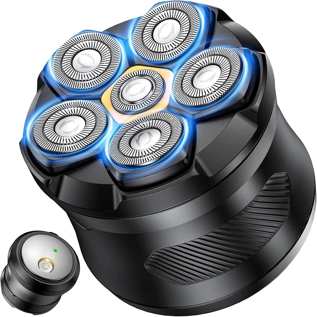 Afeitadora Cabeza Hombre Maquina Afeitar Impermeable IPX7 Aafeitadora 6D Cabezales Magnéticos Maquinilla Afeitar Seco Pantalla LED Type-C