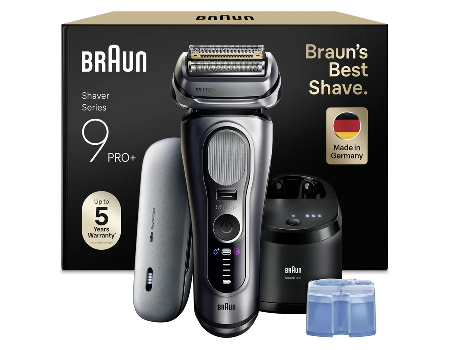 Braun Series 9 Pro+ Afeitadora Eléctrica Hombre, 9677CCE, Plata