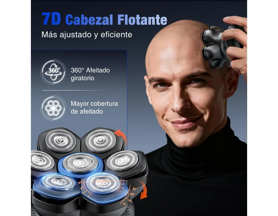 kensen Afeitadora Cabeza Hombre, Máquina Afeitar Cabeza con 2 Velocidades foto 2