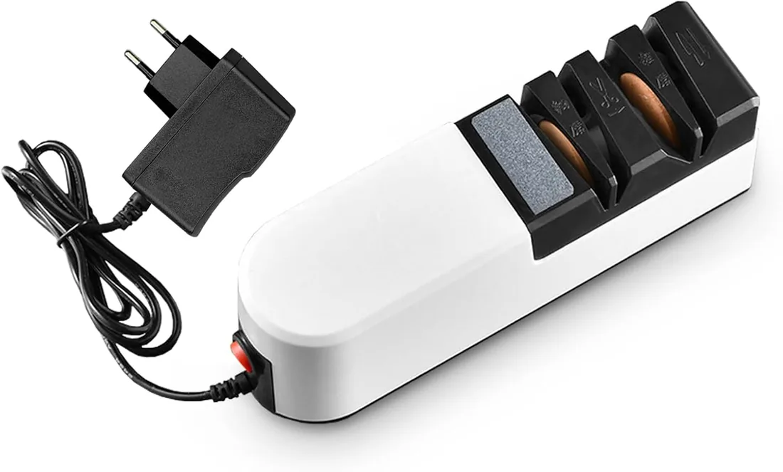 Afilador Cuchillos Electrico, 5 En 1 Afilador de Cuchillos Profesional Electrico, Afilador de Tijeras con Muela, Knife Sharpener para Cuchillos de Cocina Tijeras Cuchillos de Fruta foto 2