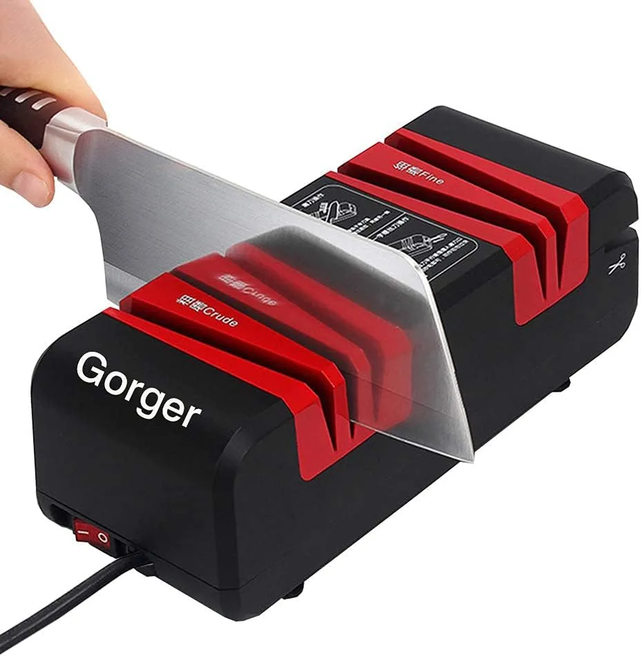 Afilador de Cuchillos profesional herramienta de afilado de cuchillos eléctrico afila tijeras, cuchillos de chef y cocina Motor Potente 50W, Revestimiento Diamante,4 en 1 Afilador de Cocina foto 3