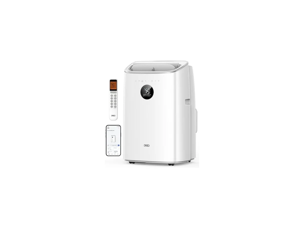 DREO aire acondicionado portátil 7500 BTU 3-en-1 refrigeración/ventilación/deshumidificación, silencioso…