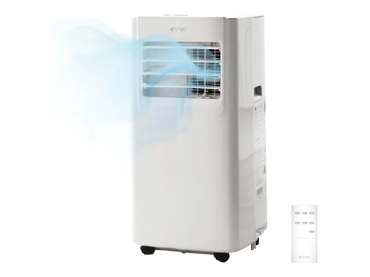 EVVO Aire Acondicionado Portatil 3 En 1, 7.000 BTU, Mando A Distancia, Superficie 15m2, Clase Energética…