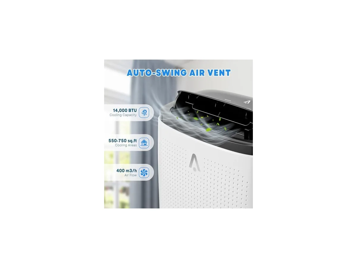Garvee 14000 BTU Portable Air Condit - Refrigeración, deshumidificación y ventilador 3 en 1 para… foto 2