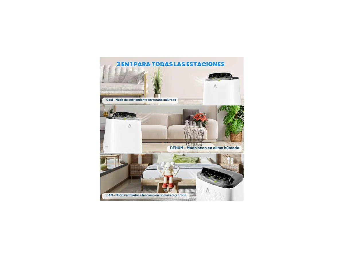 Garvee 14000 BTU Portable Air Condit - Refrigeración, deshumidificación y ventilador 3 en 1 para… foto 3