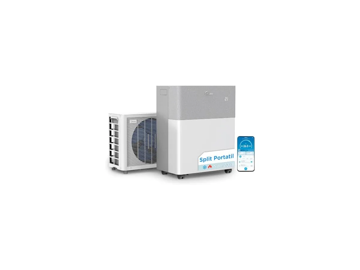 Midea Portasplit Aire Acondicionado Portatil 4 en 1 | 3000 frigorías / 12000 BTU | Split sin Obra de…