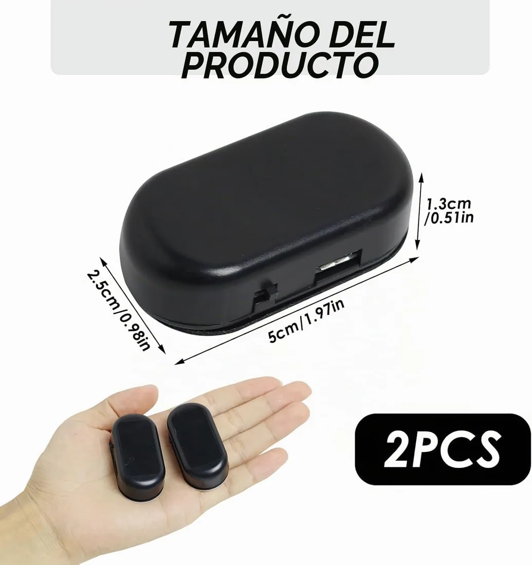 2 Piezas de Sistema de Alarma para Coche, luz Intermitente antirrobo, Alarma Solar Falsa, protección contra Robo para Sistema de Seguridad del automóvil, luz Falsa antirrobo Intermitente foto 3