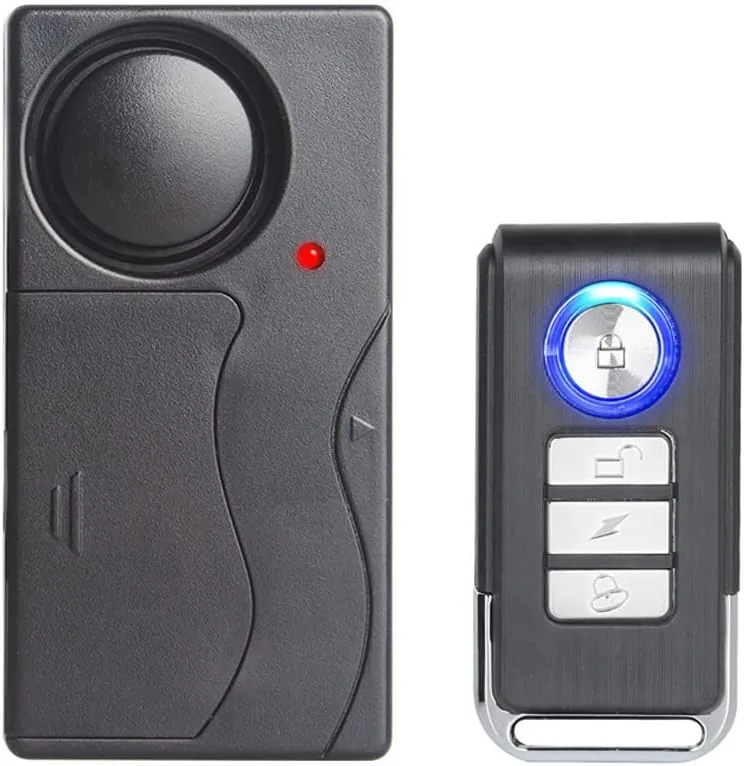 Alarma Antirrobo Inalámbrica, Sistema De Seguridad Antirrobo con Sensor De Movimiento Ajustable De Alta Sensibilidad De 110dB para Puerta, Ventana, Bicicleta, Motocicleta, Autocaravana