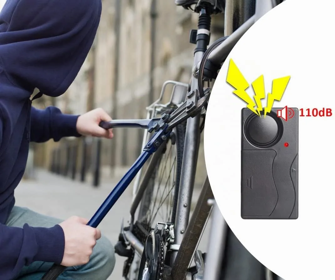 Alarma Antirrobo Inalámbrica, Sistema De Seguridad Antirrobo con Sensor De Movimiento Ajustable De Alta Sensibilidad De 110dB para Puerta, Ventana, Bicicleta, Motocicleta, Autocaravana foto 3