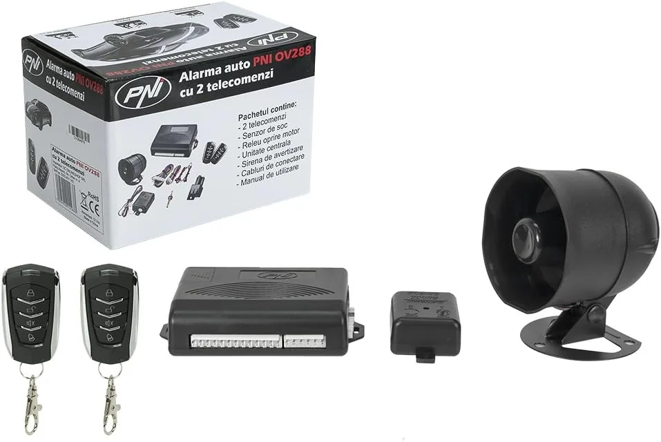 Alarma para Coche PNI OV288 con 2 Controles remotos y Modo de Bloqueo centralizado