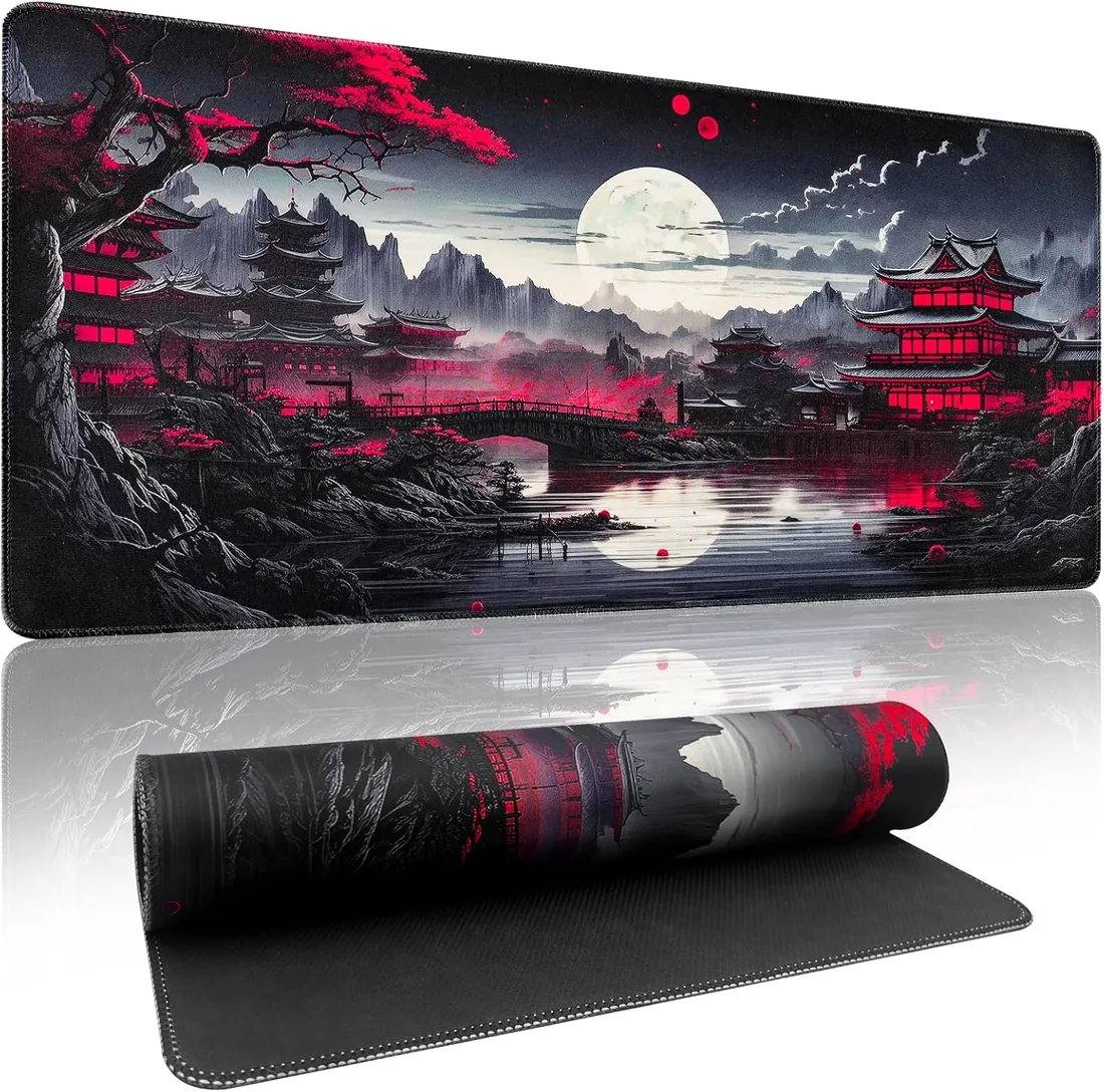 Zindoo Alfombrilla Ratón XXL Alfombrilla Escritorio 900 x 400 mm | Mejora la Precisión y la Velocidad con Base de Goma Antideslizante y Bordes Cosidos Duradera y Cómoda para Estudio, Juegos