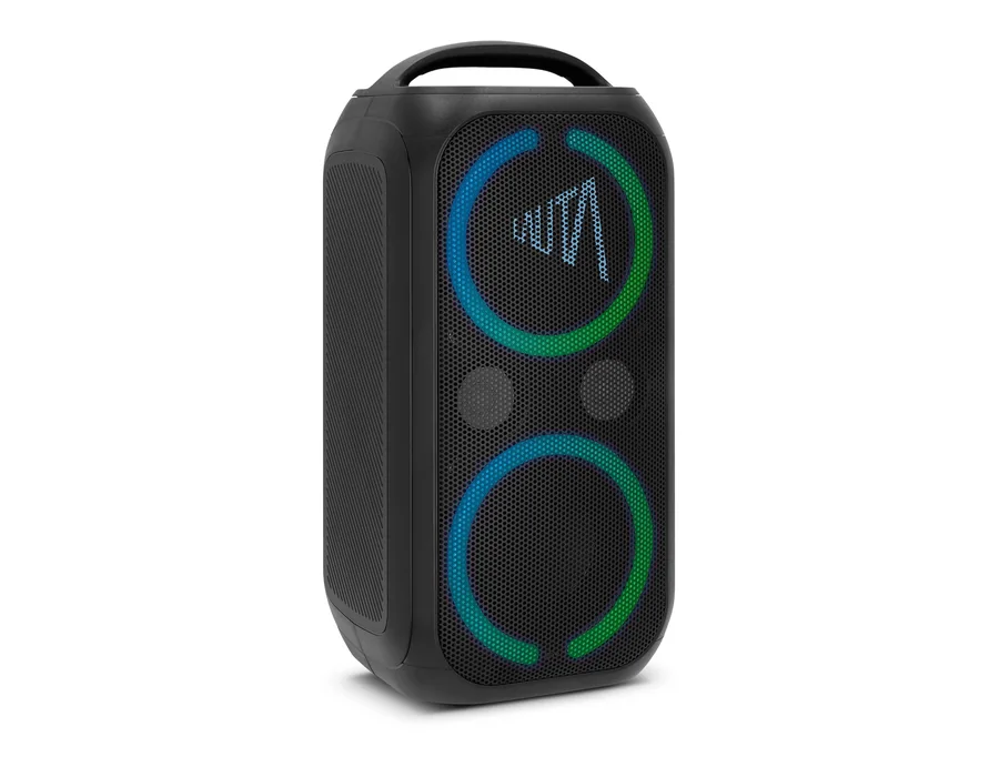 TechniSat LAUTA WUMMSBOX: Altavoz Bluetooth portátil de Alta Gama (160 W Pico, Sonido de Fiesta 103 dB, Refuerzo de Graves, TWS, 12 h batería, LED, IPX4, 80 W RMS)