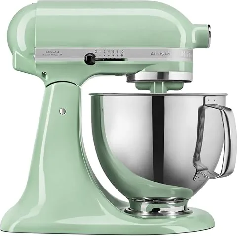 KitchenAid Artisan Robot de Cocina Amasadora 4,7L Pistacho | Amasa pan, mezcla bizcochos y monta nata; diseño icónico con foto 2
