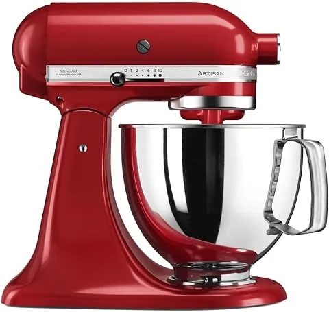 KitchenAid Artisan Robot de Cocina Amasadora 4,7L Rojo imperial | Amasa pan, mezcla bizcochos y monta