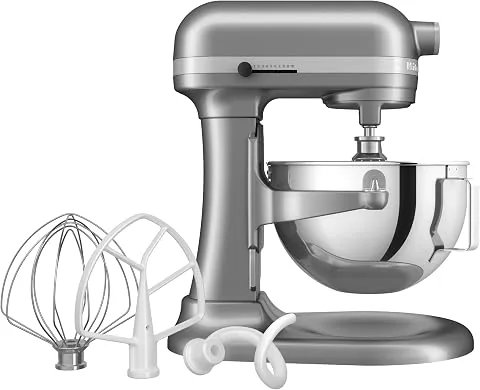 KitchenAid Batidora Amasadora Bowl-Lift 5.2L Heavy Duty, Cuerpo y Engranajes Metálicos, 11 Velocidades, Flex Edge, 67 Puntos de Contacto, Contour Silver foto 2