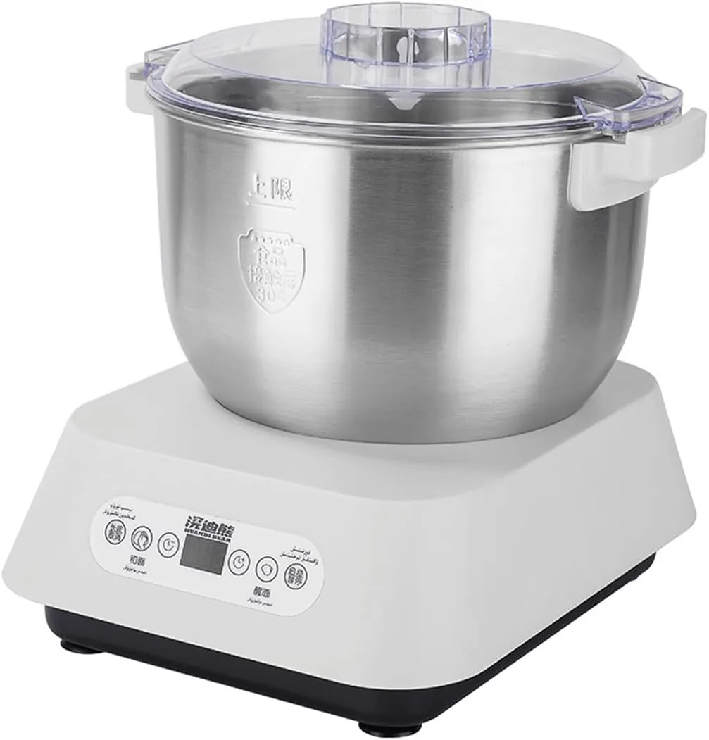 Mezclador de harina de masa de acero inoxidable de 7 litros, máquina eléctrica de masa con función de fermentación, amasadora automática de gran capacidad, fermentación termostática, temporizador