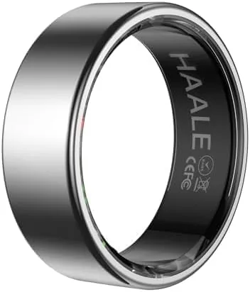 HAALE Anillo Inteligente Rastreador Fitness Acero Inoxidable Hombre Mujer | Bluetooth 5.0 con Android