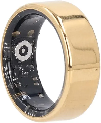Vikye Rastreador de Salud con Anillo Inteligente, Anillos de Salud Portátiles con Seguimiento del Sueño, Anillos de Seguimiento de Actividad Física para Mujeres y Hombres, con Atención Remota (Gold)