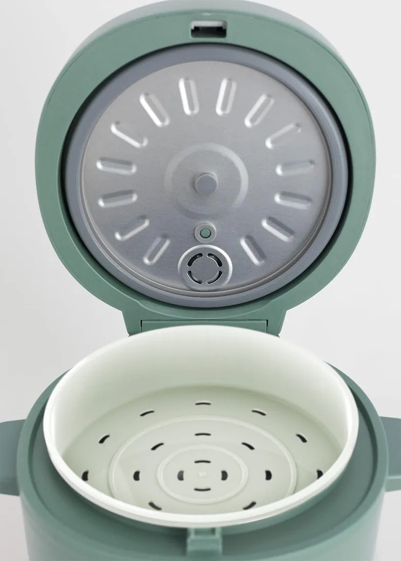 CREATE/RICE COOKER STUDIO/Arrocera eléctrica multifunción 2L verde sage/Programable hasta 24h. prepara tartas. guisos o sopas. función de mantener el calor. 400W foto 2