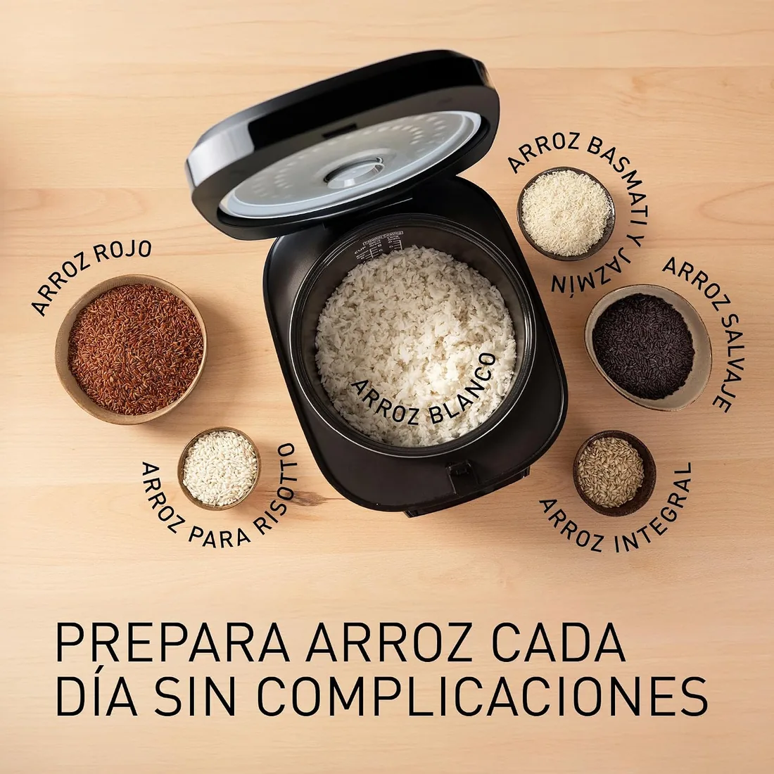 Panasonic SR-DA152KXE Olla Arrocera Automática con Vaporera, 1,5 litros, 8 tazas, Fuzzy Logic, Indicador De Cantidad De Agua, Sin BPA, Mantiene Caliente, Inicio Diferido, Color Negro foto 3