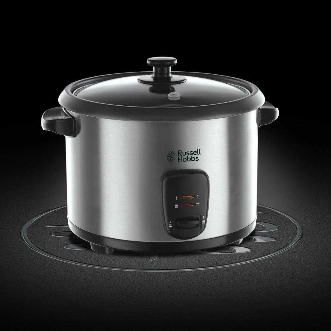 Russell Hobbs CookHome 19750-56 - Vaporera y Arrocera, Inox, Capacidad de 1.8 L, Tapa de Vidrio, 700 W, Gris foto 2