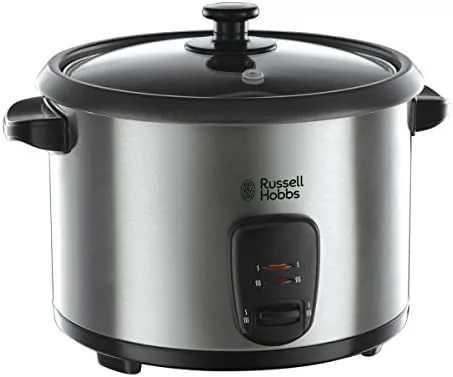 Russell Hobbs CookHome 19750-56 - Vaporera y Arrocera, Inox, Capacidad de 1.8 L, Tapa de Vidrio, 700 W, Gris foto 3