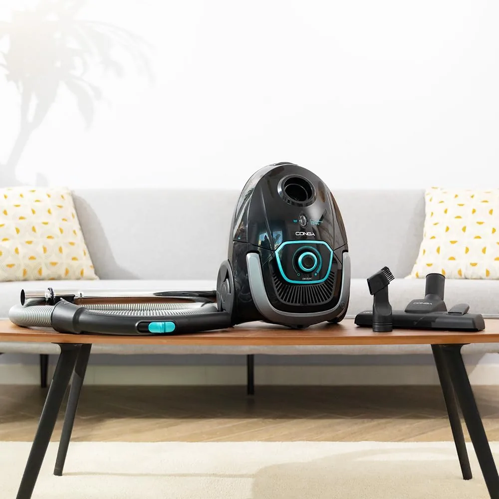 Cecotec Aspirador de Trineo con Bolsa de 2,5 L Conga Powerbag 2500 Plus. 850 W, Filtrado de Alta Eficiencia, Tubo Telescópico Metálico, Incluye Accesorios Aptos para Muebles y Esquinas foto 3