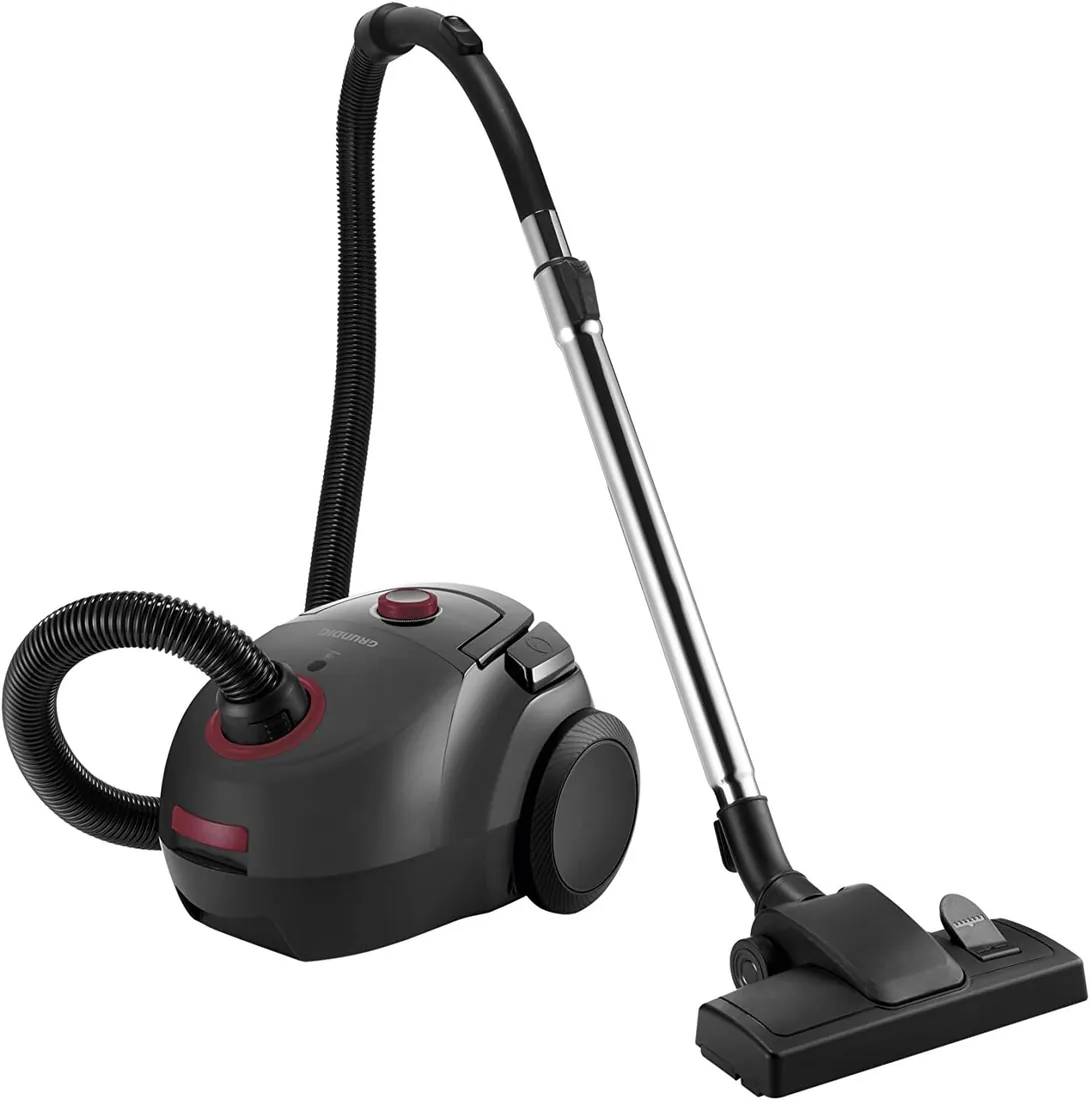 Grundig, VCC 3850 A - Aspiradora con Bolsa, 800 W, 2,1 L, Color Negro y Rojo