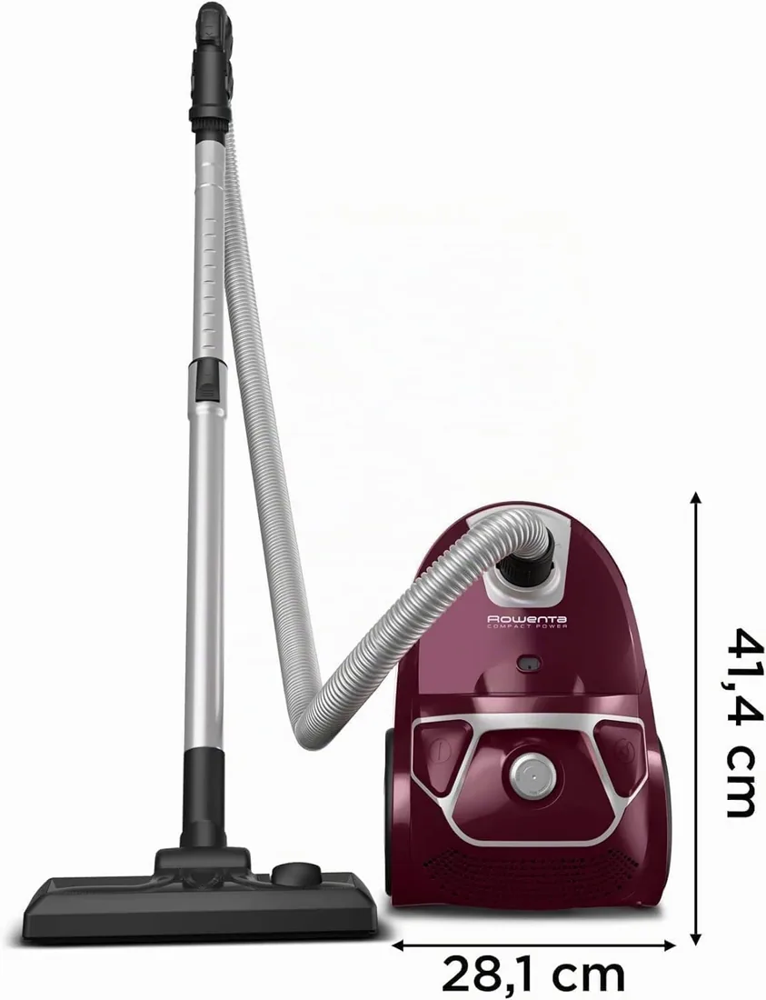Rowenta Compact Power, Aspirador Trineo con Bolsa, 3 Acc (Especial Coche) | Alta filtración y Filtro permanente gran eficiencia, Depósito de 3 L, Cable de 6.2 m, Accesorios de coche, RO3969 foto 2