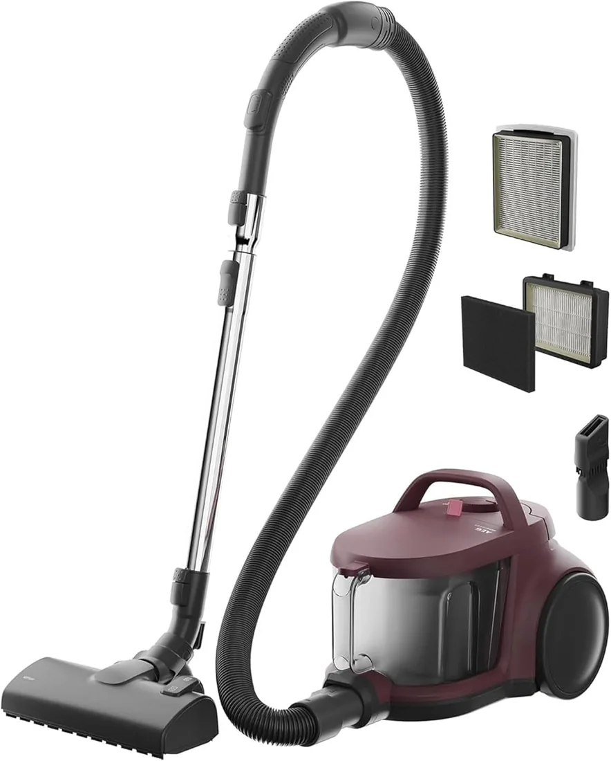 AEG Aspirador de Trineo 1000 W AL51C1DRF Rojo | 1000 w, 2 l, ruido 78 db(a), aspirador sin bolsa, color rojo
