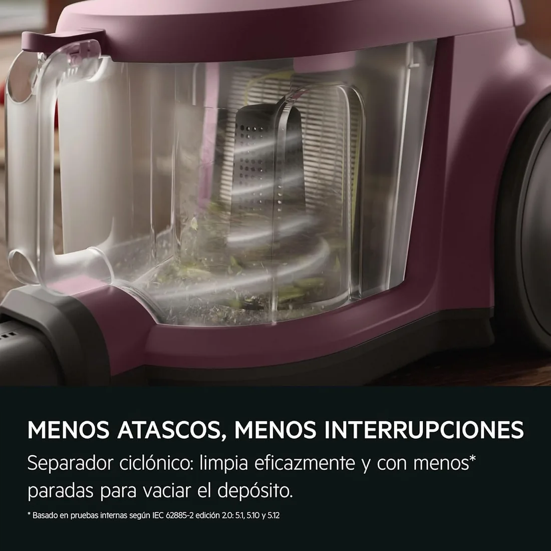 AEG Aspirador de Trineo 1000 W AL51C1DRF Rojo | 1000 w, 2 l, ruido 78 db(a), aspirador sin bolsa, color rojo foto 3