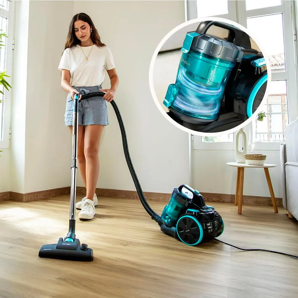 Cecotec Aspirador de Trineo sin Bolsa Conga Rockstar Cyclonic XL. 890W, Depósito Gran Capacidad 2.5L, Filtro Alta Eficiencia, Tubo Telescópico Metálico Ajustable y Accesorios para Muebles y Esquinas foto 2