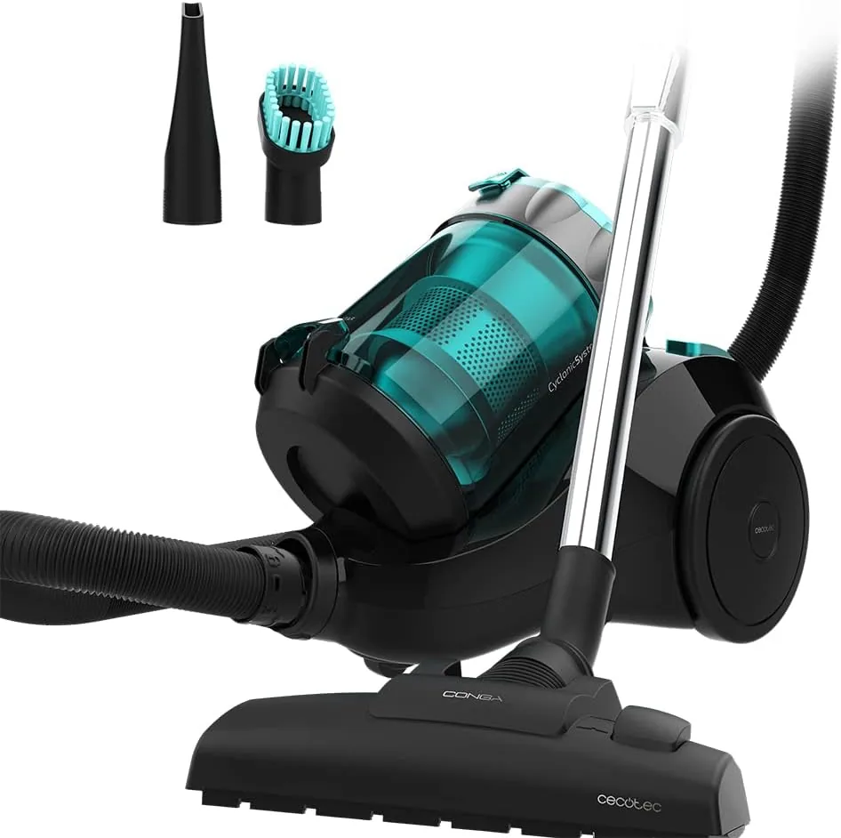 Cecotec Aspirador sin Bolsas Potente de Trineo Conga Rockstar Multicyclonic. 800 W, Multiciclónico, Capacidad 2,5 L, Filtro de Alta Eficiencia, Tubo Telescópico Metálico, Accesorios foto 2