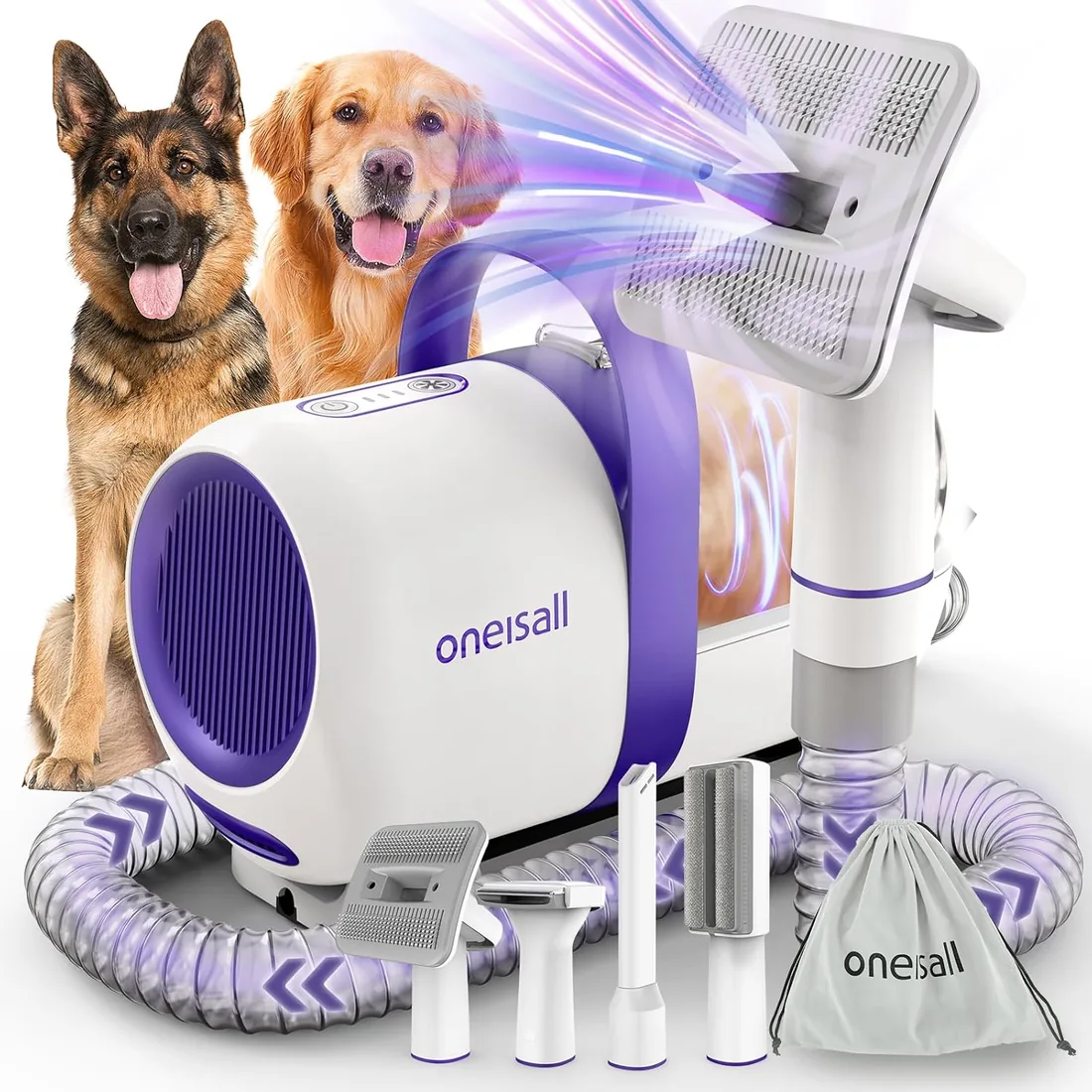 oneisall Aspirador de pelos Animal doméstico con Cepillo foto 3