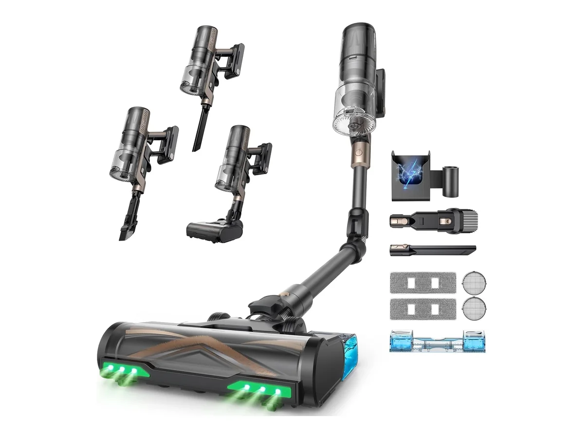 Proscenic P20+ Aspiradora fregadora sin Cable 70Mins/70kPa/680W, Autoportante y Plegable, con Cepillo…
