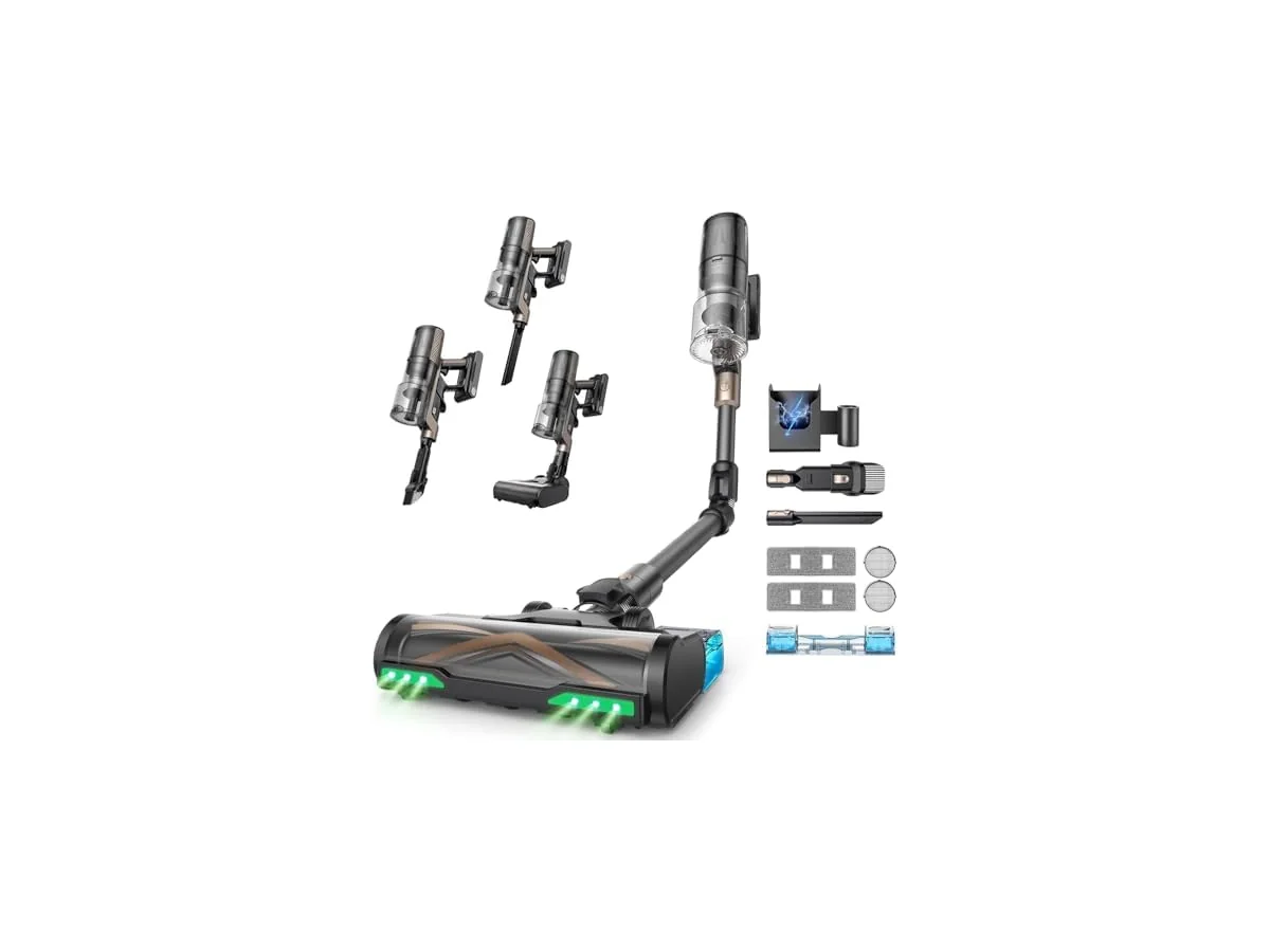 Proscenic P20+ Aspiradora fregadora sin Cable 70Mins/70kPa/680W, Autoportante y Plegable, con Cepillo… foto 2