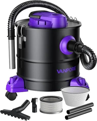 VANPORE Aspirador de Cenizas para Estufas de Pellets, 5,2 Galones, 1200W | Potente Capacidad de Succi foto 2
