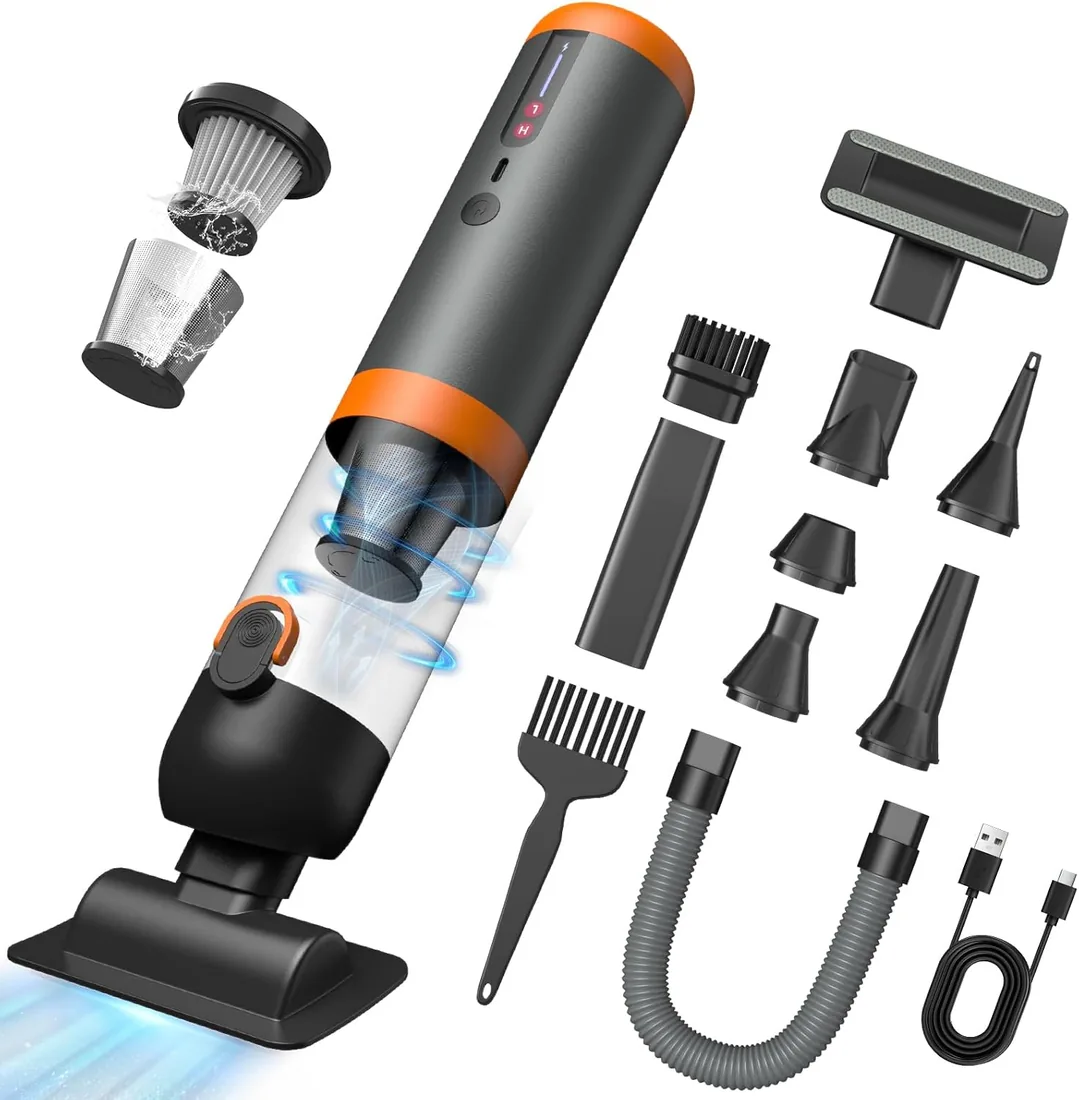 Aspirador de Mano Inalámbrico 4 en 1 con Motor Sin Escobillas 87000 RPM