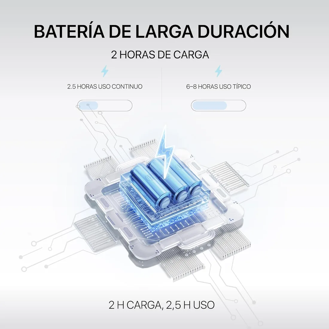 HALMAI Aspirador de polvo de uñas recargable inalámbrico - Succión 800Pa, motor sin escobillas 5000 RPM, portátil para uñas acrílicas/de gel, filtro HEPA , varios colores, salón (Púrpura crepuscular) foto 3