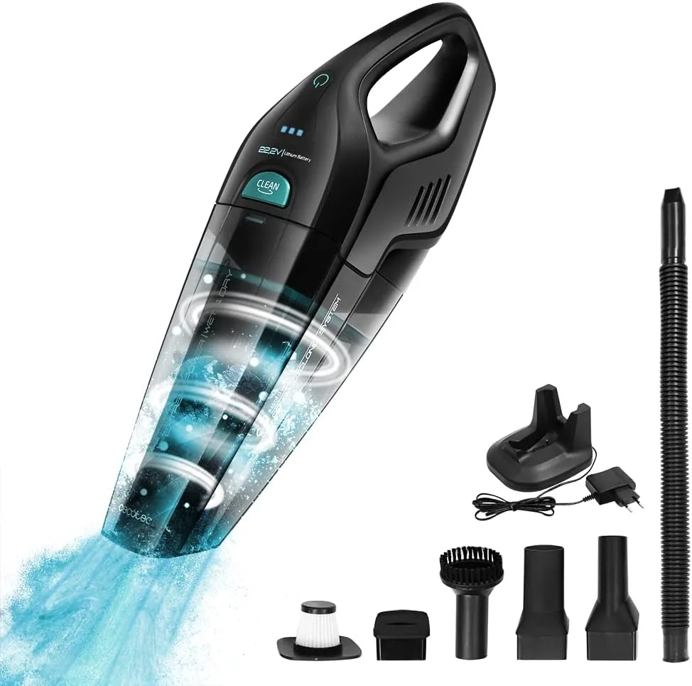 Cecotec Aspirador de Mano Conga Immortal ExtremeSuction 22,2 V Hand. Potente. para sólidos y líquidos. Tecnología ciclónica. Accesorios para casa y Coche. Autonomía de 25 Minutos. foto 2