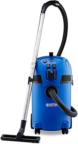 Nilfisk Multi II 30L T Aspirador de Agua y Polvo Potente - Aspiradora de Bricolaje para Sólidos y Liquidos, Seco y Húmedo, Exterior e Interior (1400 W)