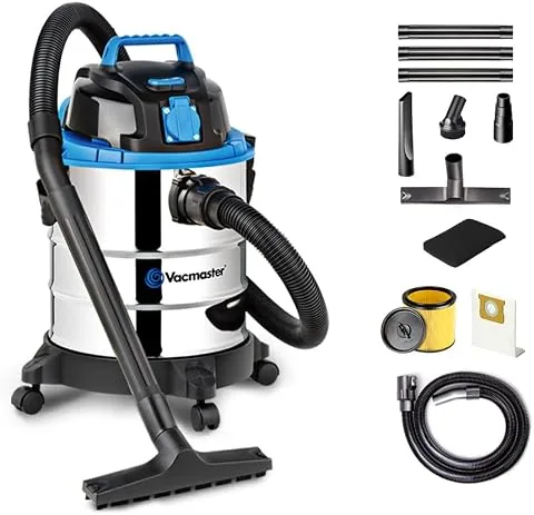 Vacmaster Industrial Aspirador en seco y húmedo 1250W 20L función soplante | Tanque inox, función soplante, desagüe, con/s foto 3