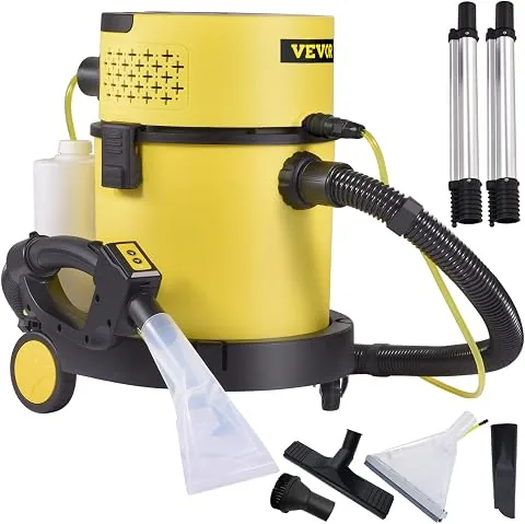 Vevor Aspirador Potente en Seco y Húmedo 4 en 1 Depósito Total de 20L, Mando de Control Remoto Lava Aspiradora 220V 1200W para Hogar Patio Garaje Taller foto 2
