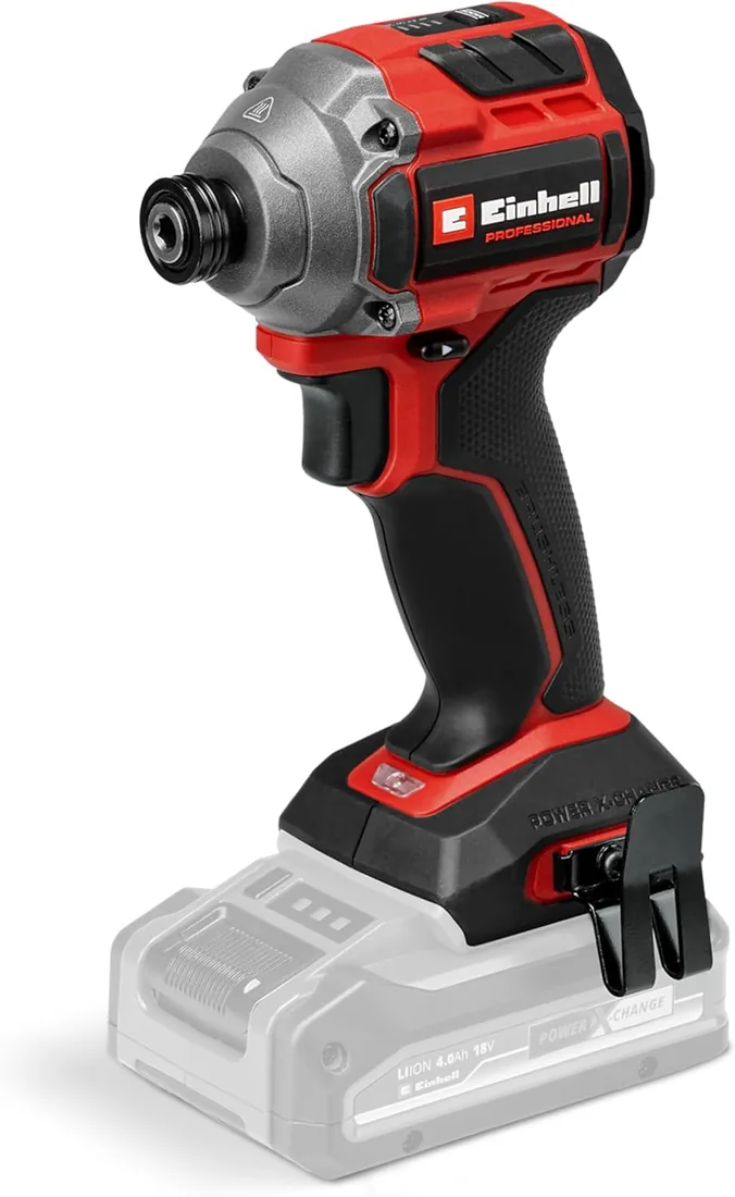 Einhell Professional Atornillador de impacto a batería TP-CI 18/250-C Li BL | PXC | 18 V | Compacta | 250 Nm | Brushless | Acoplamiento hexagonal interior | Luz LED | Sin batería