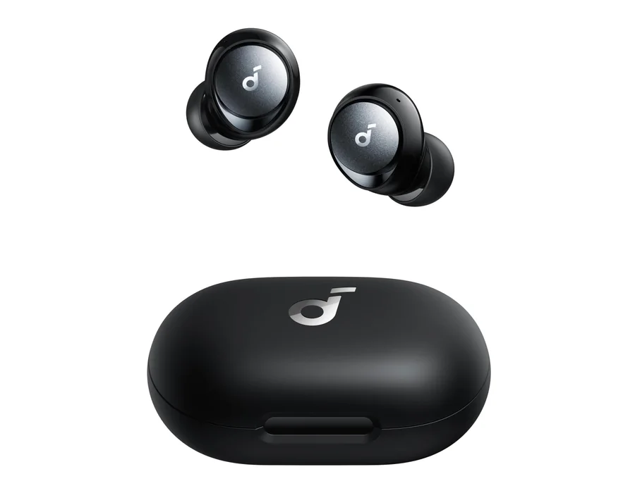 Soundcore by Anker Space A40 Auriculares Inalámbricos Bluetooth Cancelación Ruido Activa Adaptativo, 50H Reproducción Total, Hi-Res Sonido LDAC, Ajuste Cómodo, 6 Mics, Carga inalám