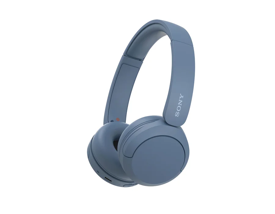 Sony WH-CH520 Auriculares de diadema inalámbricos Bluetooth, diseño ligero, 50 h de batería, carga rápida, ecualizador, llamadas nítidas, iOS y Android - Azul