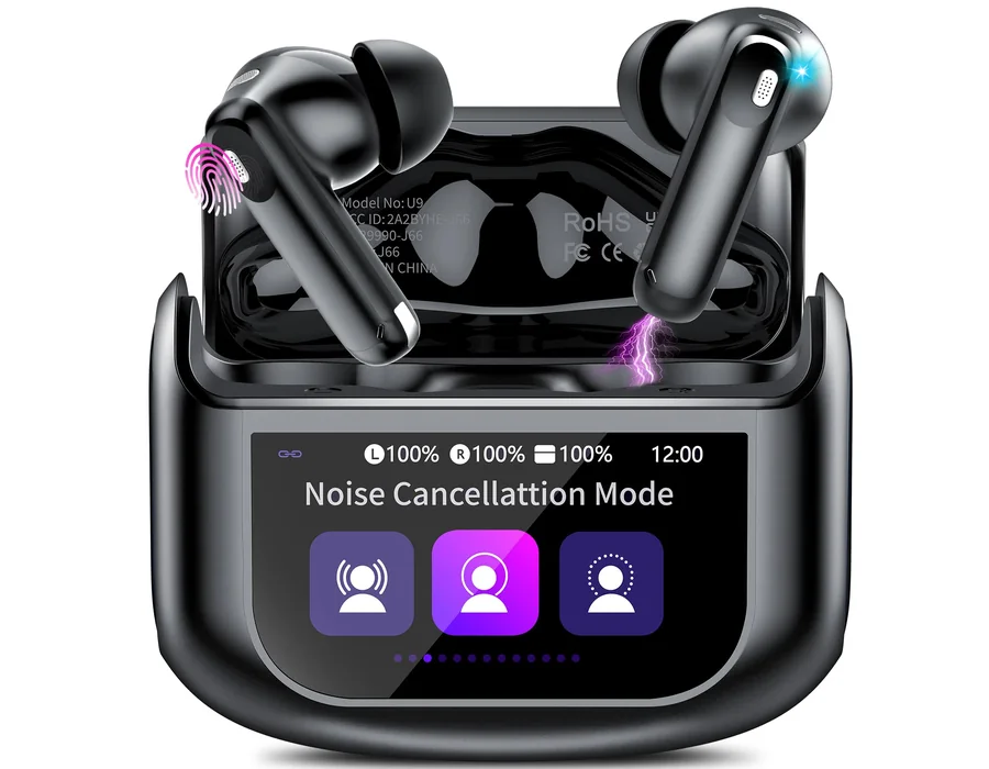 Thunelec Auriculares Inalámbricos Pantalla Táctil Cancelación Ruido ANC+ENC