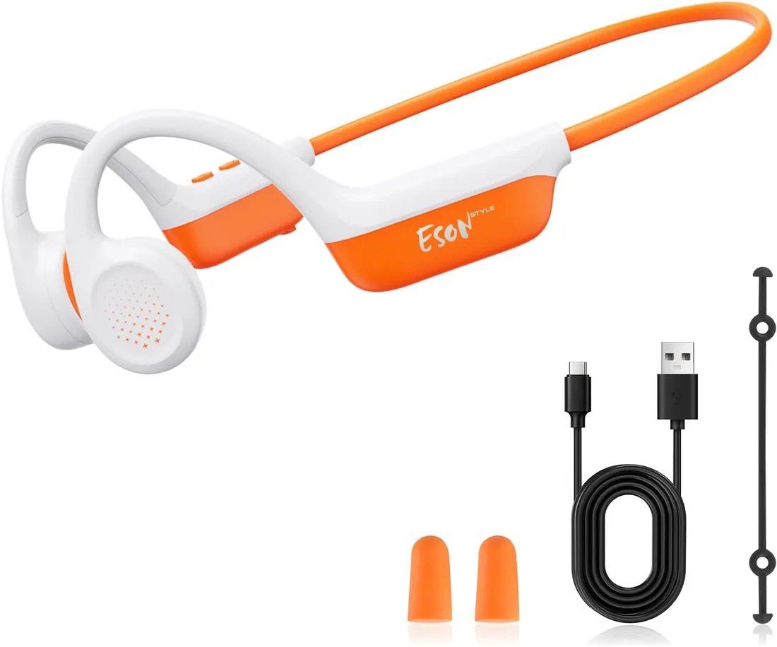 esonstyle Auriculares Conduccion Osea Bluetooth 6.0 con Micrófono foto 2
